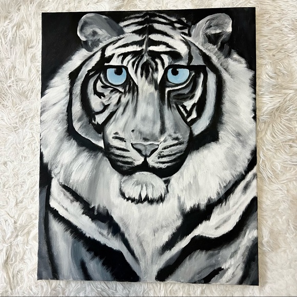 Original acrylic on canvas tiger painting